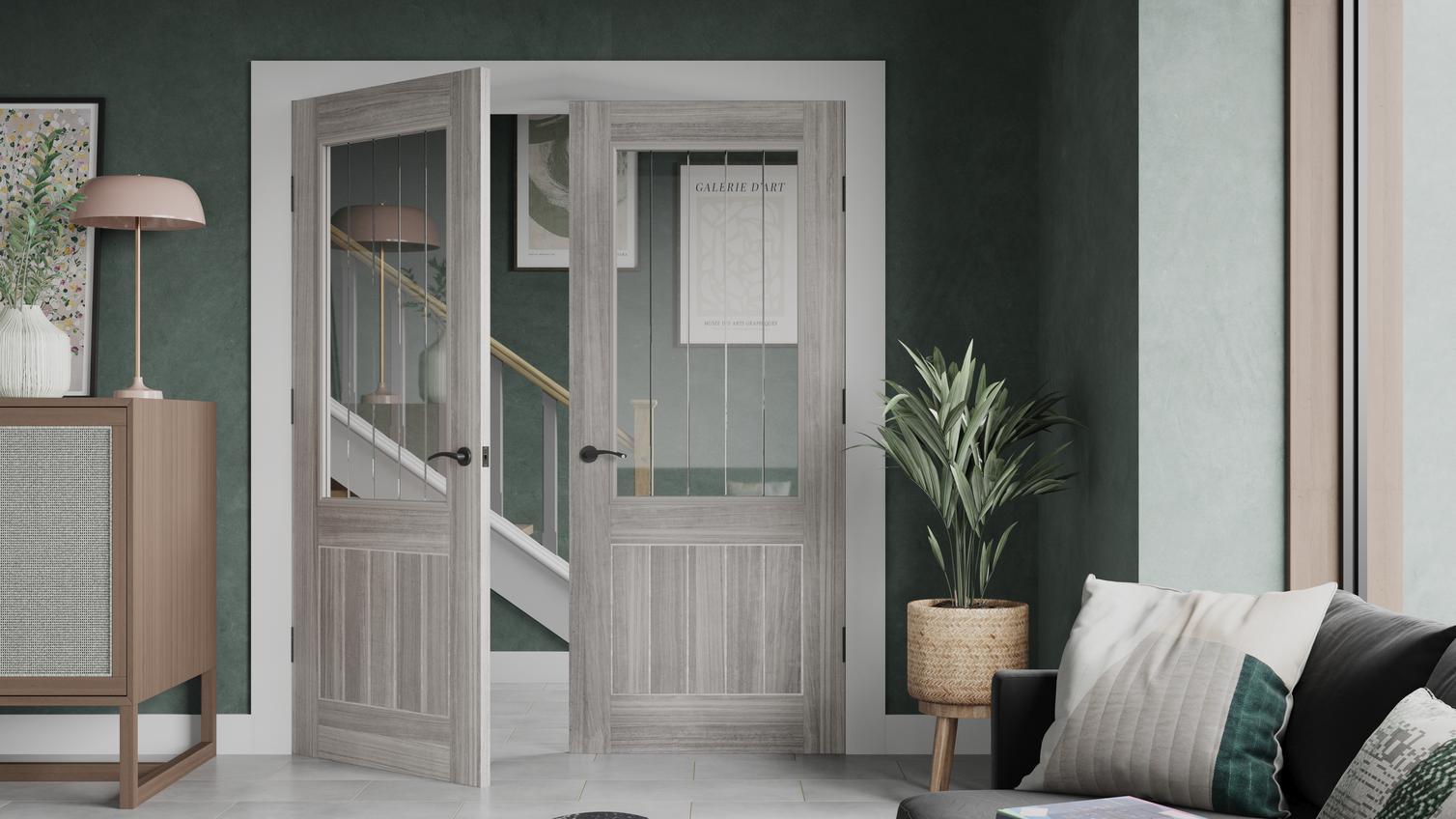 Hodenby Grey Glazed 2'9 Door Cameo