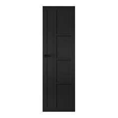 Harlem Pre-Finished Black Panel 2'0" Door with Black Lenox Mitred Slim Handle