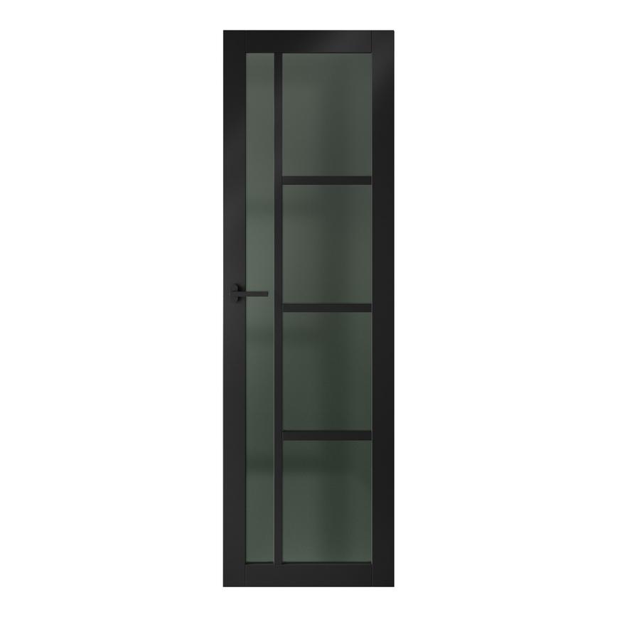 2'0" Harlem Pre-Fnished Black Panel Glazed Door
