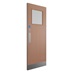Howdens Spey 6'6" Plywood G/O Clear Glazed Flush FD30 Fire DoorAngle View