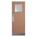 Howdens Spey 6'6" Plywood G/O Clear Glazed Flush FD30 Fire Door