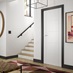 2ft6 Daytona Walnut Laminate Glazed Door Ivory Floor Hockley Garnet Red