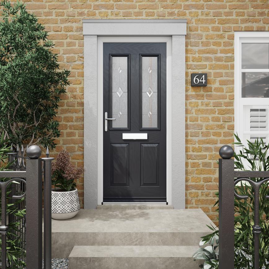 Clifton Glazed Anthracite Composite Door