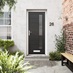 Monza glazed black composite door