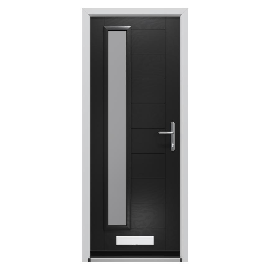 Monza Black 870mm Left Hand Composite Door
