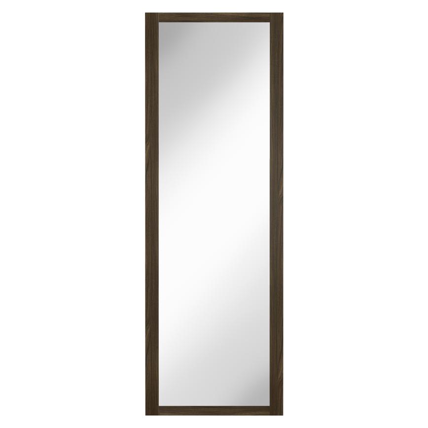 Walnut Frame Mirrored 762mm x 2225mm Sliding Wardrobe Door