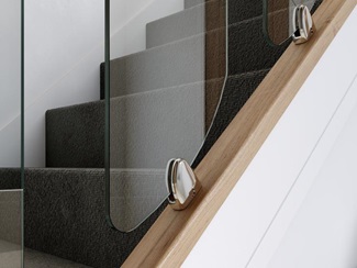 Seville Chrome Brackets for stairs
