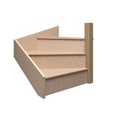 Howdens Right Hand Oak Stair Winder Box