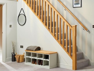 Chamfered Oak Full Newel