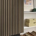 Cheshire Mouldings 2.4m x 600mm Washed Walnut Veneered MDF Acoustic Slatted Wall Panelling