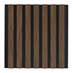 Howdens 2.4m x 600mm Hockley Walnut Veneered MDF Acoustic Slatted Wall Panelling