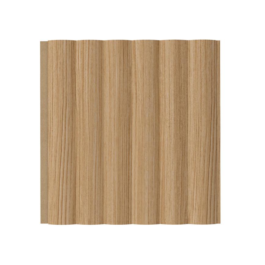 Howdens 2.6m x 197mm Halesworth Oak Wrapped MDF Wide Ribbed Wall Panelling