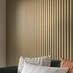Washed Oak Acoustic Wall Panelling Living Room Close Up