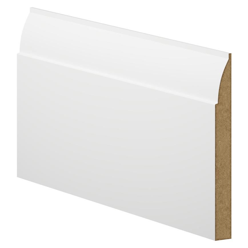 Howdens 4.2m x 170mm Ovolo White MDF Skirting Board