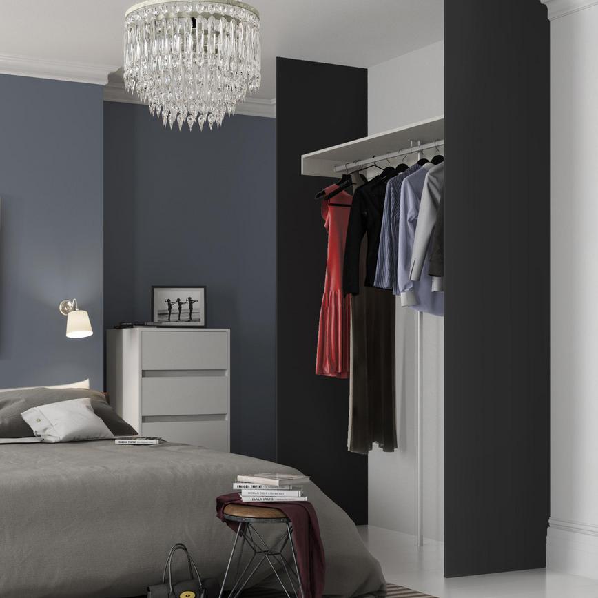 Internal shelf kit in a bedroom