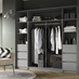 600mm Wardrobe Storage Tower in Grey