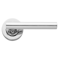 Finedon Lever on Rose Polished Chrome Door Handle Single