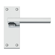 Auriga Polished Chrome Lever on Backplate Latch Door Handle Pair