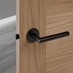 Jigtech Minim Matt Black Quick Fit Lever on Rose Door Handle Pack