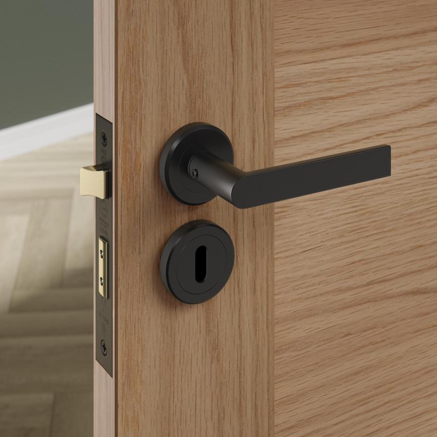 Carlisle Brass Matt Black 50mm Round Standard Escutcheon Pair