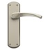Garda Satin Nickel Lever on Backplate Latch Door Handle Pair