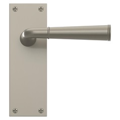 Fuller and Forge Arno Satin Nickel Lever on Backplate Latch Door Handle Pair