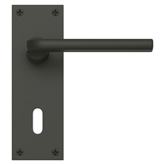 Munch Matt Anthracite Lever on Slim Backplate Lock Door Handle Pair