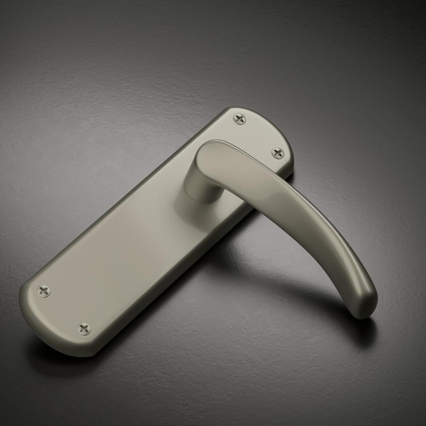 Garda Latch Backplate Satin Nickel Studio