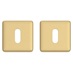 Satin Brass 50mm Square Standard Escutcheon Pair