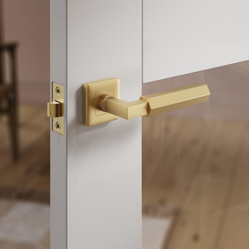 Tanaro Heag Lever On Rose Satin Brass Situational