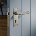 Arno Satin Nickel Lock Backplate Situational