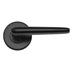 Edinburgh Matt Black Fire Rated Lever on Rose Door Handle Pair