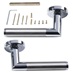Carlisle Brass Serozzetta Trend Dual-Tone Chrome Fire Rated Lever on Rose Pair