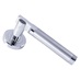 Carlisle Brass Serozzetta Azul Dual-Tone Chrome Fire Rated Lever on Rose Pair