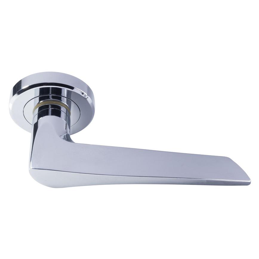 Carlisle Brass Serozzetta Olivier Polished Chrome Fire Rated Lever on Rose Pair