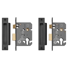 Euro Profile Sashlock Matt Black Family