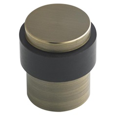 DFU5001 Antique Brass 30mm Circ Floor Door Stop Cut Out
