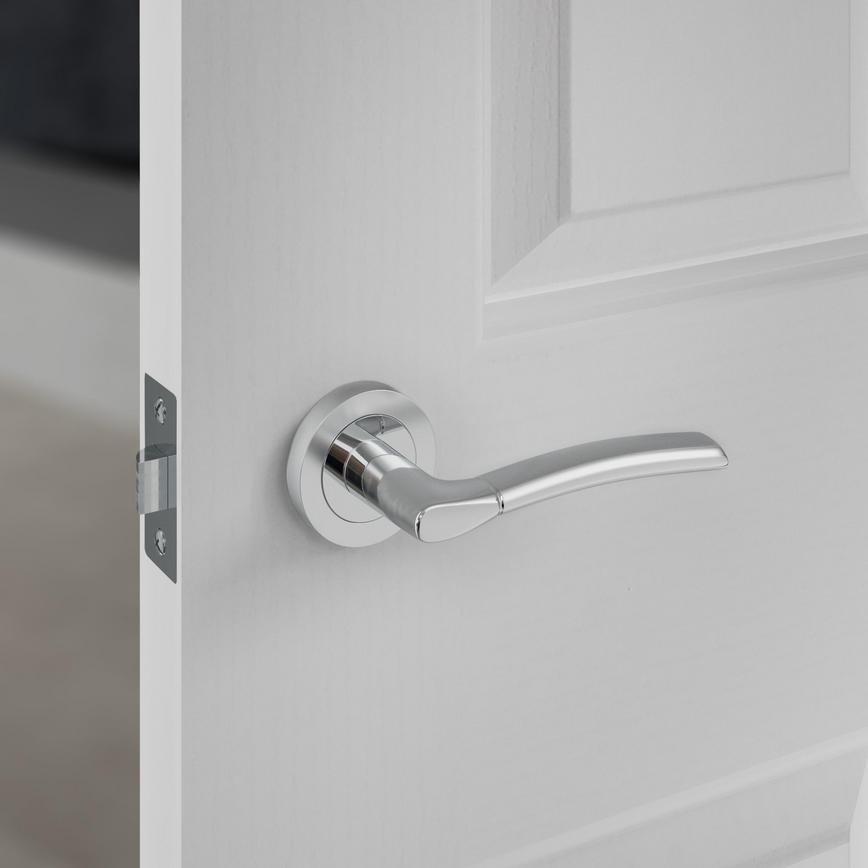 Newington/Polish Satin FR Rose Latch Pack Door Handle