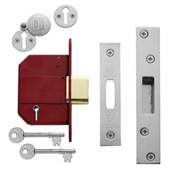 Union StrongBOLT Mortice Deadlock BS Satin Chrome Plated