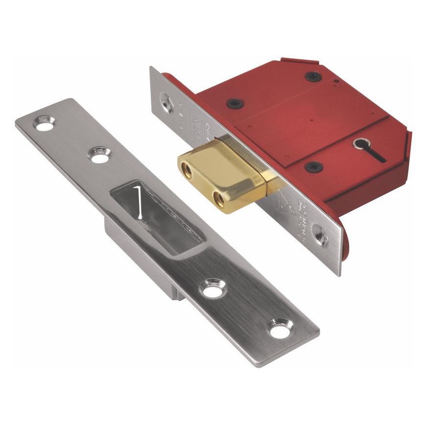 Union StrongBOLT Mortice Deadlock BS Satin Chrome Plated
