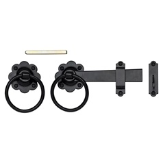 Black Japanned Ring Gate Latch