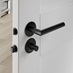 Jigtech Matt Black 70mm Case 57mm Backset Quick Fit Bathroom Bolt