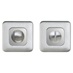 Bertelli Square Bathroom Turn and Release Lock - Polished Satin Chrome