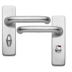 Round Bar Budget Lever on Backplate Bathroom Aluminium Door Handle