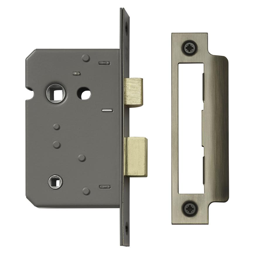 Antique Brass Bathroom Lock 2.5