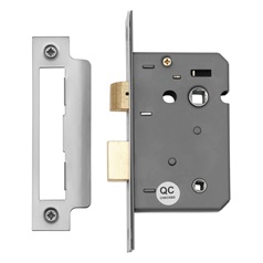 Satin Nickel 67mm Case 44mm Backset Bathroom Mortice Sashlock