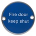 Eclipse Fire Door Keep Shut Symbol Signage 76mm - Satin Anodised Aluminium