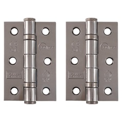 Eclipse Black Nickel 76mm x 51mm Light Duty Grade 7 Ball Bearing Fire Rated Butt Hinge Pack of 2