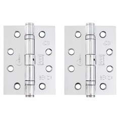Eclipse Polished Chrome 102mm x 76mm Heavy Duty Grade 11 Ball Bearing Fire Rated Butt Hinge Pack of 2