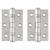 Eclipse Polished Stainless Steel 76mm x 51mm Light Duty Grade 7 Ball Bearing Fire Rated Butt Hinge Pack of 2
